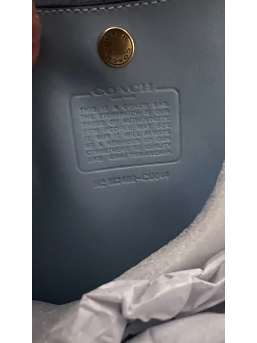 AUTHENTIC COACH LARGE BROOKLYN 39 IN BLUEBELL HOBO HANDBAG 710D175P